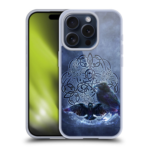 Brigid Ashwood Celtic Wisdom Raven Soft Gel Case for Apple iPhone 15 Pro