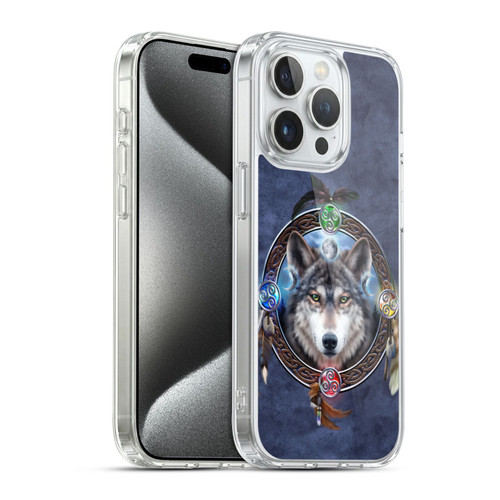 Brigid Ashwood Celtic Wisdom Wolf Guide Soft Gel Case for Apple iPhone 15 Pro