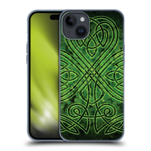 Brigid Ashwood Celtic Wisdom 3 Irish Shamrock Soft Gel Case for Apple iPhone 15 Plus