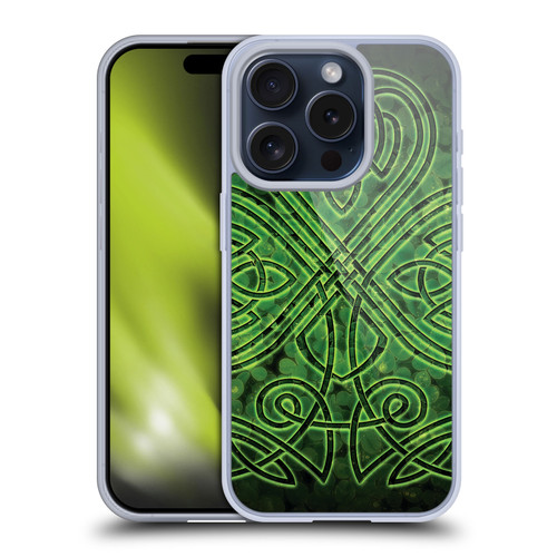 Brigid Ashwood Celtic Wisdom 3 Irish Shamrock Soft Gel Case for Apple iPhone 15 Pro