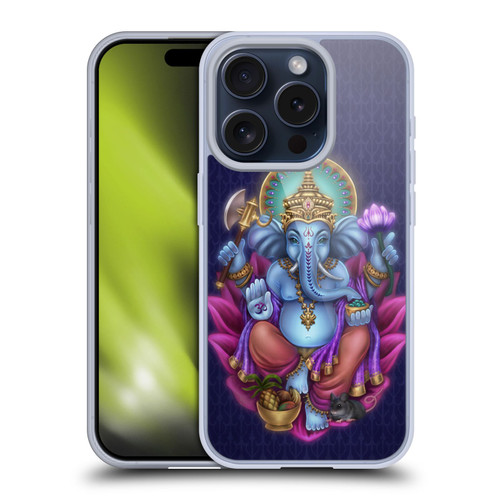 Brigid Ashwood Sacred Symbols Ganesha Soft Gel Case for Apple iPhone 15 Pro