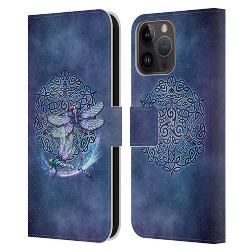 Brigid Ashwood Celtic Wisdom Dragonfly Leather Book Wallet Case Cover For Apple iPhone 15 Pro Max