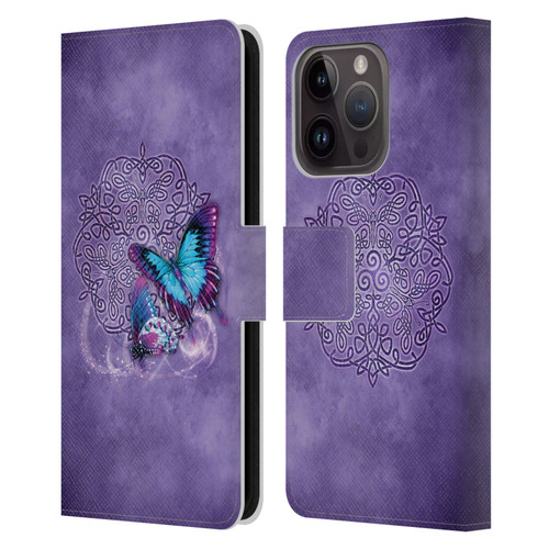 Brigid Ashwood Celtic Wisdom Butterfly Leather Book Wallet Case Cover For Apple iPhone 15 Pro