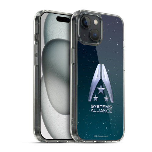 EA Bioware Mass Effect Graphics Systems Alliance Logo Soft Gel Case for Apple iPhone 15 & MagSafe
