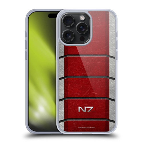EA Bioware Mass Effect Graphics N7 Logo Armor Soft Gel Case for Apple iPhone 15 Pro Max & MagSafe