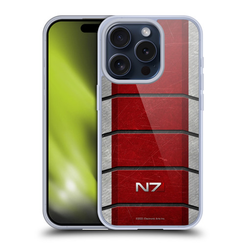 EA Bioware Mass Effect Graphics N7 Logo Armor Soft Gel Case for Apple iPhone 15 Pro & MagSafe