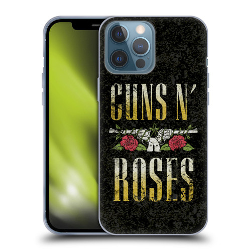 Guns N' Roses Key Art Text Logo Pistol Soft Gel Case for Apple iPhone 13 Pro Max