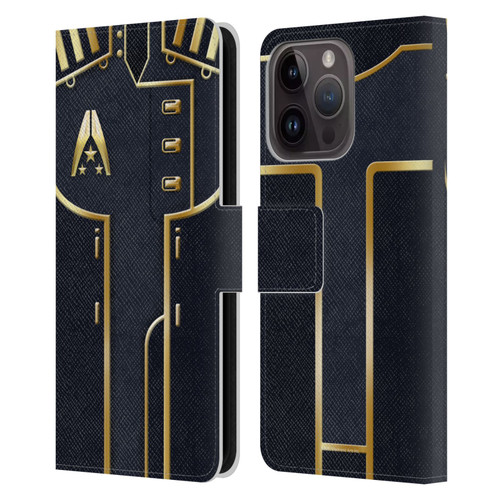 EA Bioware Mass Effect Armor Collection Officer Leather Book Wallet Case Cover For Apple iPhone 15 Pro