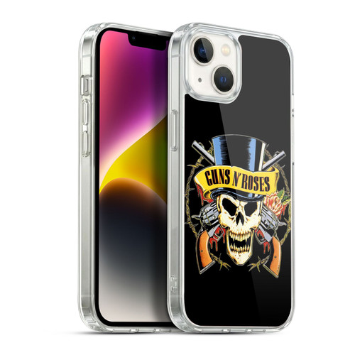 Guns N' Roses Key Art Top Hat Skull Soft Gel Case for Apple iPhone 14 Plus & MagSafe