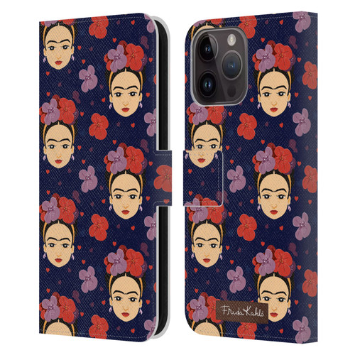 Frida Kahlo Doll Pattern 1 Leather Book Wallet Case Cover For Apple iPhone 15 Pro Max