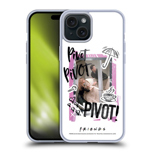 Friends TV Show Doodle Art Pivot Soft Gel Case for Apple iPhone 15 Plus