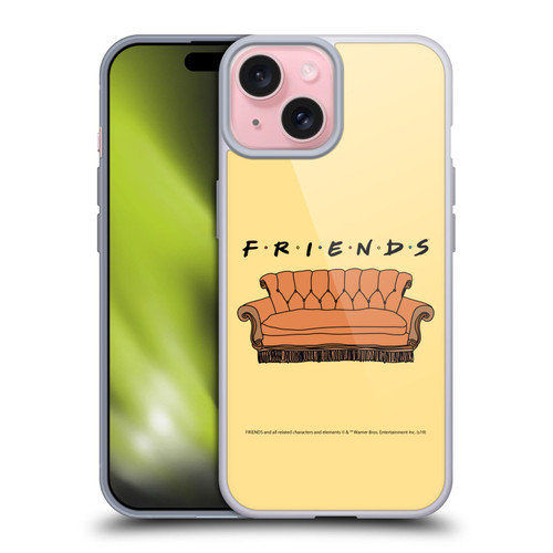 Friends TV Show Iconic Couch Soft Gel Case for Apple iPhone 15