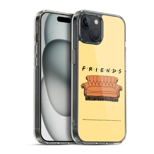 Friends TV Show Iconic Couch Soft Gel Case for Apple iPhone 15 Plus & MagSafe