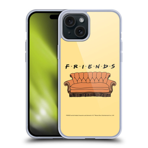 Friends TV Show Iconic Couch Soft Gel Case for Apple iPhone 15 Plus