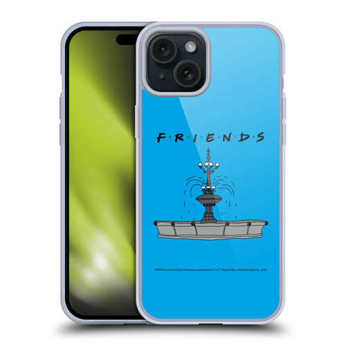 Friends TV Show Iconic Fountain Soft Gel Case for Apple iPhone 15 Plus