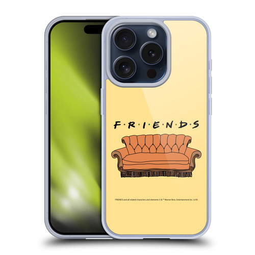 Friends TV Show Iconic Couch Soft Gel Case for Apple iPhone 15 Pro & MagSafe