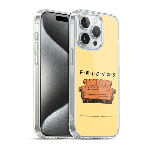 Friends TV Show Iconic Couch Soft Gel Case for Apple iPhone 15 Pro & MagSafe