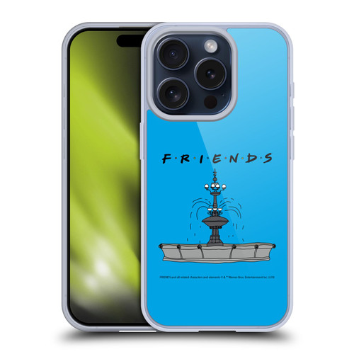 Friends TV Show Iconic Fountain Soft Gel Case for Apple iPhone 15 Pro