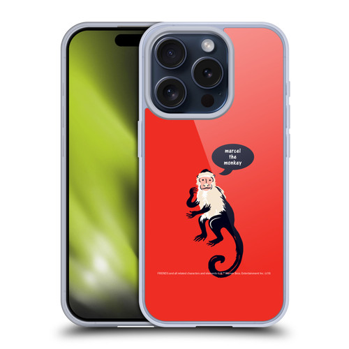 Friends TV Show Iconic Marcel The Monkey Soft Gel Case for Apple iPhone 15 Pro & MagSafe