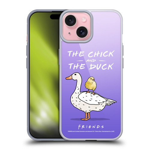 Friends TV Show Key Art Chick And Duck Soft Gel Case for Apple iPhone 15