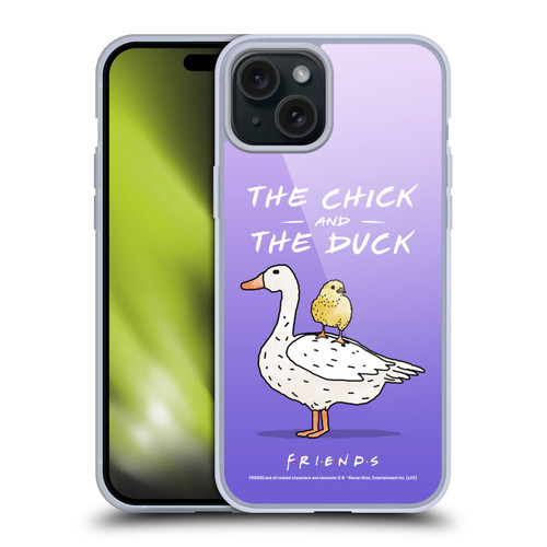 Friends TV Show Key Art Chick And Duck Soft Gel Case for Apple iPhone 15 Plus