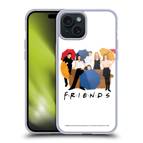 Friends TV Show Key Art Logo Opening Sequence Soft Gel Case for Apple iPhone 15 Plus