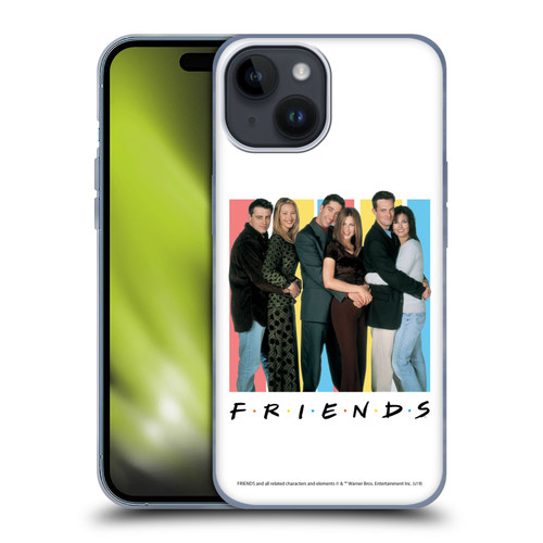 Friends TV Show Logos Cast Soft Gel Case for Apple iPhone 15