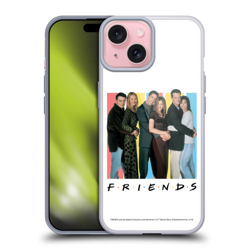 Friends TV Show Logos Cast Soft Gel Case for Apple iPhone 15