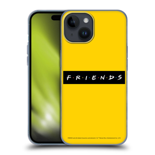 Friends TV Show Logos Pattern Soft Gel Case for Apple iPhone 15