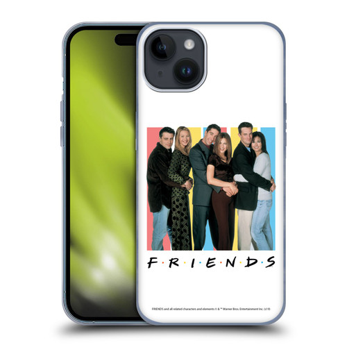 Friends TV Show Logos Cast Soft Gel Case for Apple iPhone 15 Plus
