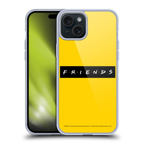 Friends TV Show Logos Pattern Soft Gel Case for Apple iPhone 15 Plus