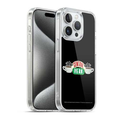 Friends TV Show Logos Central Perk Soft Gel Case for Apple iPhone 15 Pro