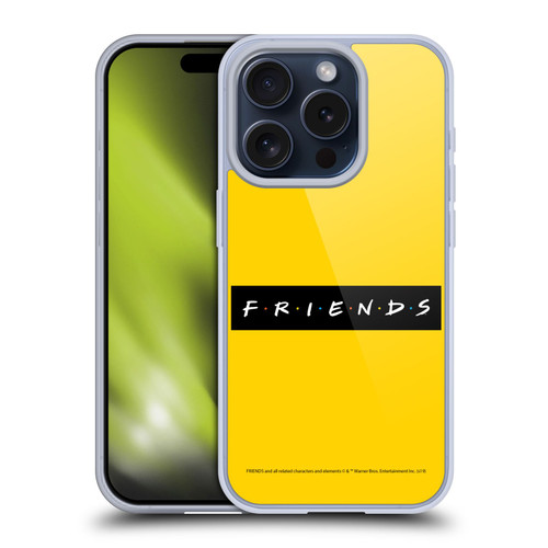 Friends TV Show Logos Pattern Soft Gel Case for Apple iPhone 15 Pro