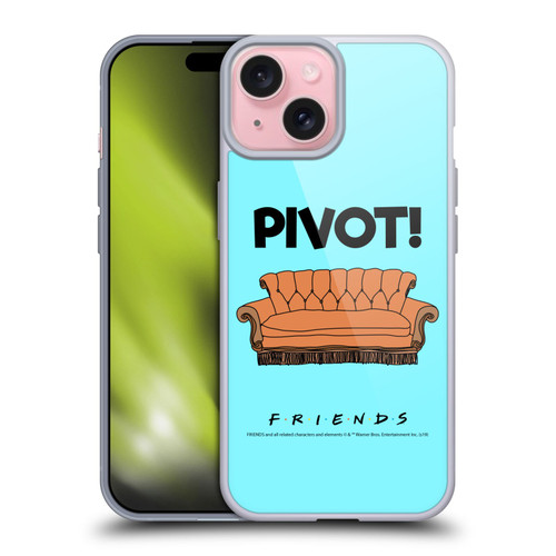 Friends TV Show Quotes Pivot Soft Gel Case for Apple iPhone 15