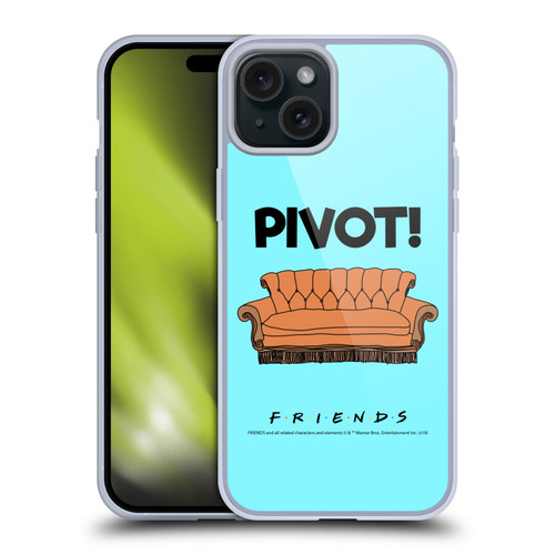 Friends TV Show Quotes Pivot Soft Gel Case for Apple iPhone 15 Plus