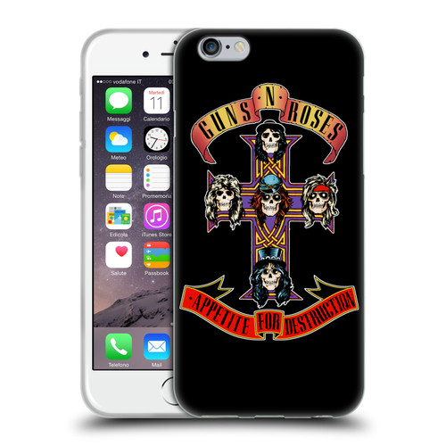 Guns N' Roses Key Art Appetite For Destruction Soft Gel Case for Apple iPhone 6 / iPhone 6s