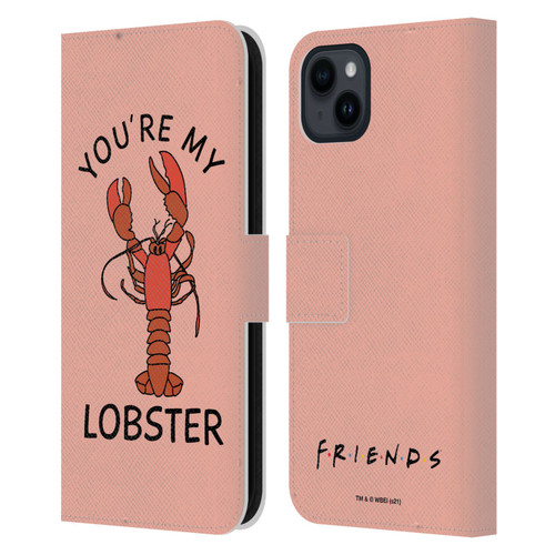 Friends TV Show Iconic Lobster Leather Book Wallet Case Cover For Apple iPhone 15 Plus