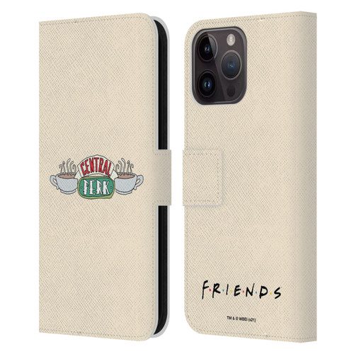 Friends TV Show Iconic Central Perk Leather Book Wallet Case Cover For Apple iPhone 15 Pro Max