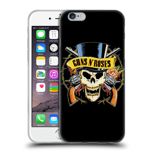 Guns N' Roses Key Art Top Hat Skull Soft Gel Case for Apple iPhone 6 / iPhone 6s