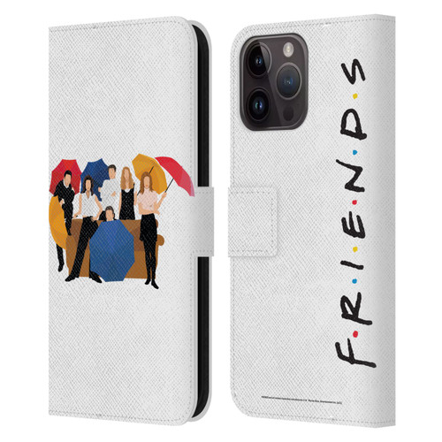 Friends TV Show Key Art Logo Opening Sequence Leather Book Wallet Case Cover For Apple iPhone 15 Pro Max