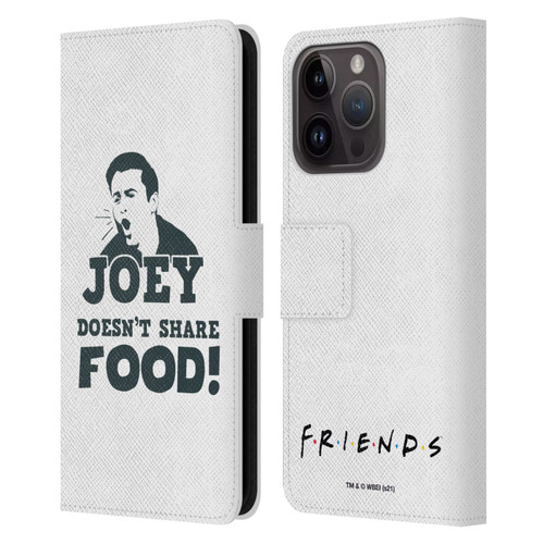 Friends TV Show Quotes Joey Food Leather Book Wallet Case Cover For Apple iPhone 15 Pro