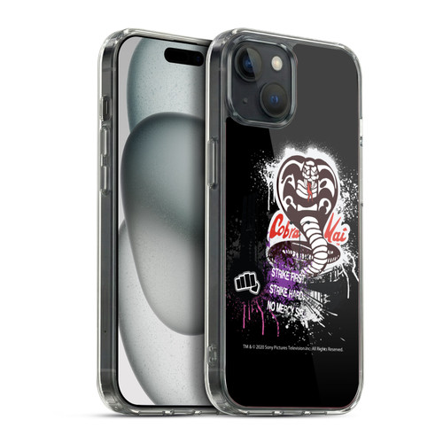Cobra Kai Composed Art No Mercy Logo Soft Gel Case for Apple iPhone 15 Plus & MagSafe