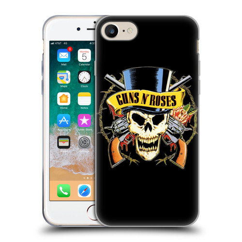 Guns N' Roses Key Art Top Hat Skull Soft Gel Case for Apple iPhone 7 / 8 / SE 2020 & 2022