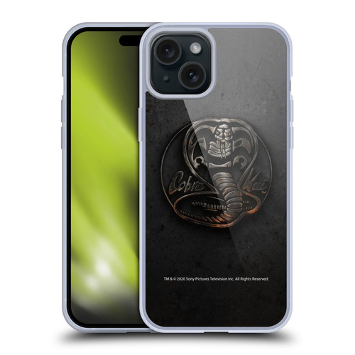 Cobra Kai Graphics Metal Logo Soft Gel Case for Apple iPhone 15 Plus