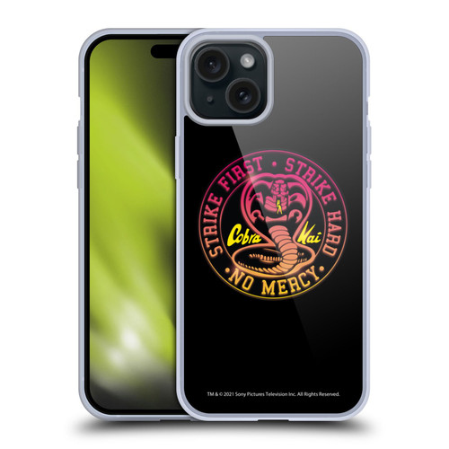 Cobra Kai Key Art Strike Hard Logo Soft Gel Case for Apple iPhone 15 Plus