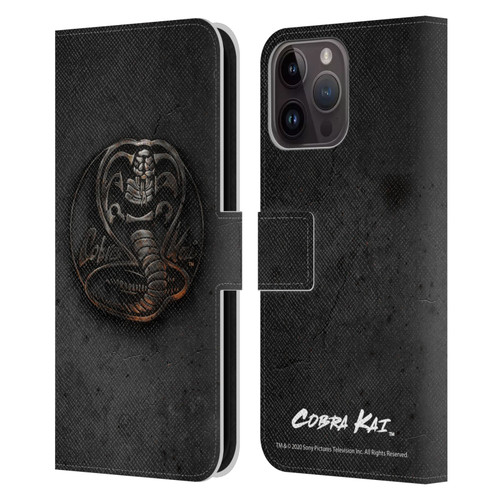 Cobra Kai Graphics Metal Logo Leather Book Wallet Case Cover For Apple iPhone 15 Pro Max