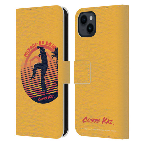 Cobra Kai Key Art Miyagi Do Logo Leather Book Wallet Case Cover For Apple iPhone 15 Plus