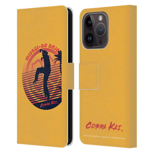 Cobra Kai Key Art Miyagi Do Logo Leather Book Wallet Case Cover For Apple iPhone 15 Pro