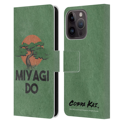 Cobra Kai Season 4 Key Art Team Miyagi Do Leather Book Wallet Case Cover For Apple iPhone 15 Pro