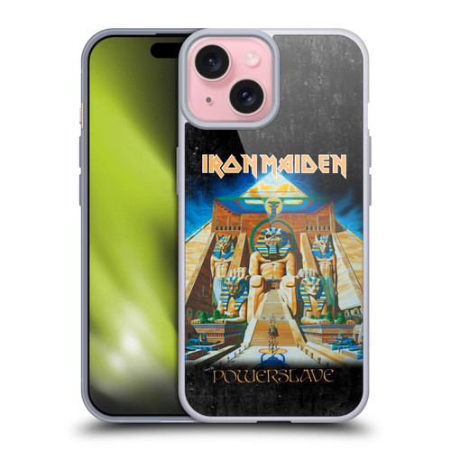 Iron Maiden Album Covers Powerslave Soft Gel Case for Apple iPhone 15